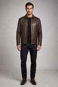 Inferno Brown Leather Jacket My Store
