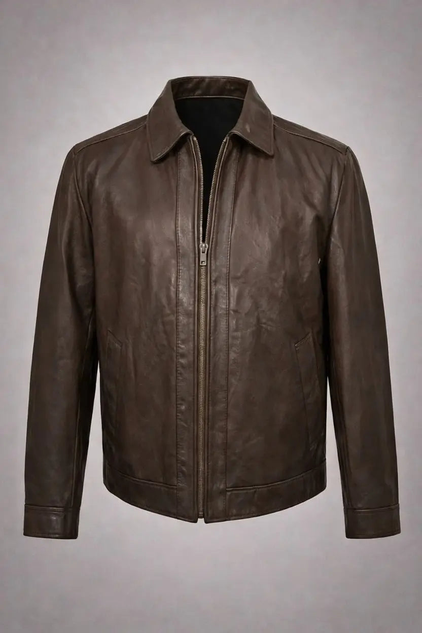 Inferno Brown Leather Jacket My Store