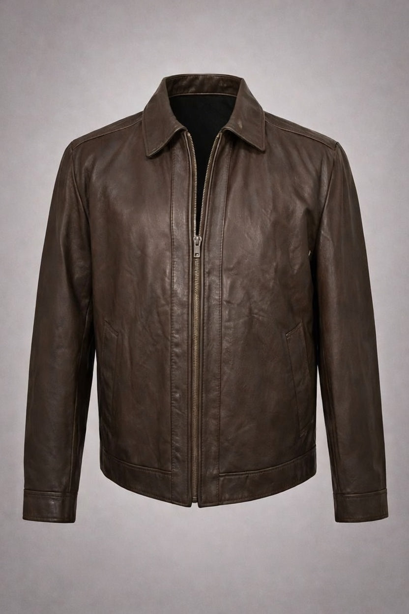 Inferno Brown Leather Jacket