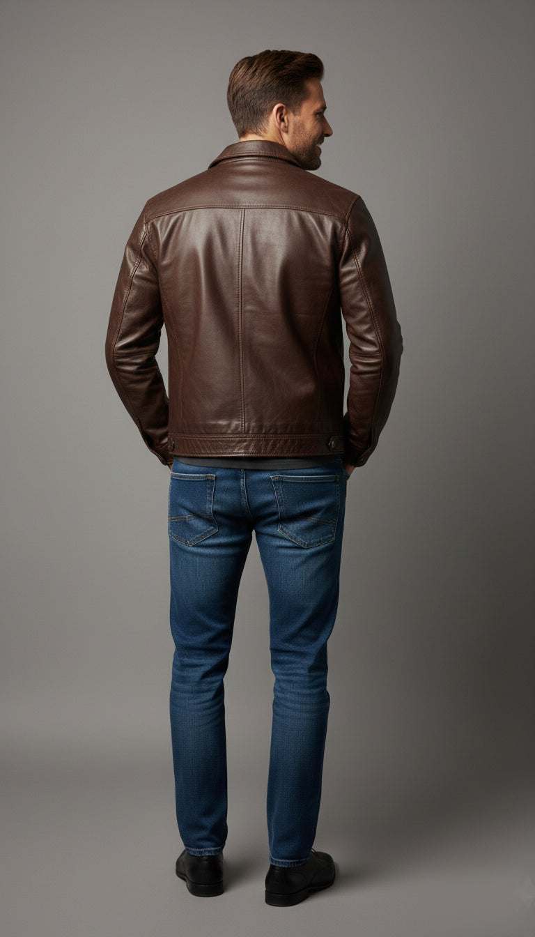Inferno Brown Leather Jacket