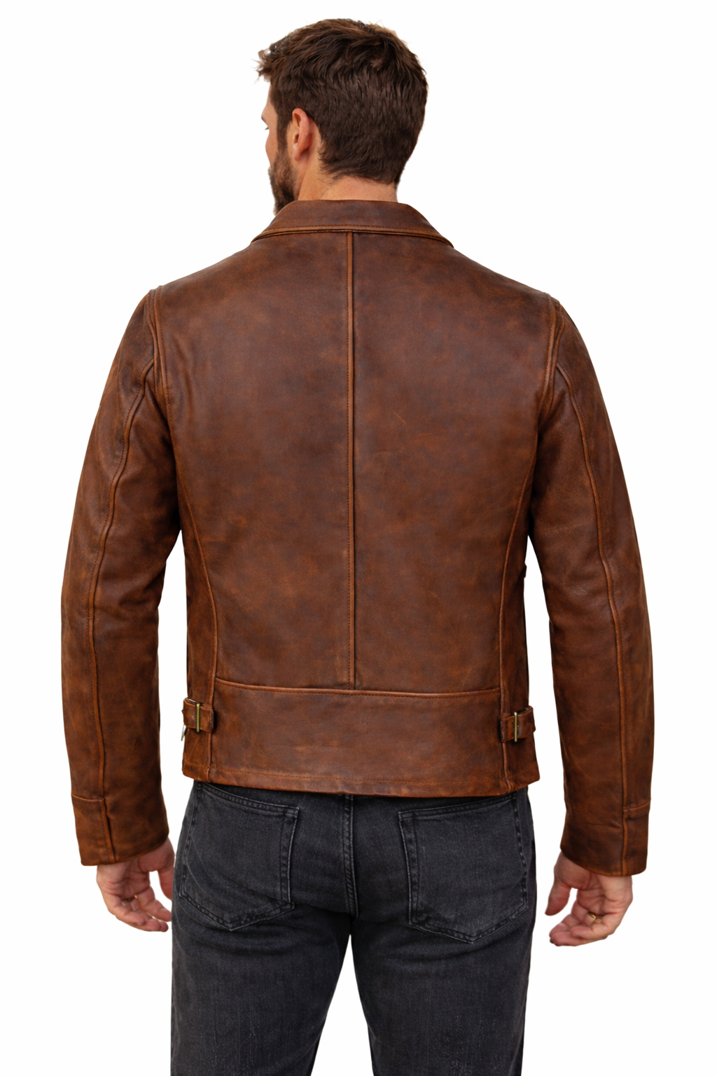 Pelleaura - Heavyweight  Nubuck Leather Delivery Jacket Pelleaura | Premium Quality Leather Stuff Brand USA