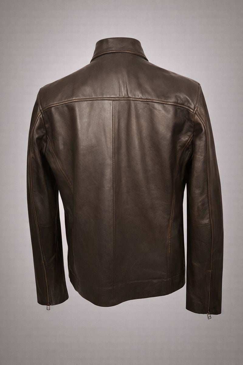 Driggs Leather  Mens Jacket Brown + free Crocodile card wallet My Store