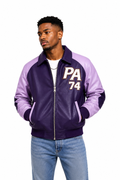 Pelleaura SM Collectors Varsity Leather Jacket – Purple Edition Pelleaura | Premium Quality Leather Stuff Brand USA