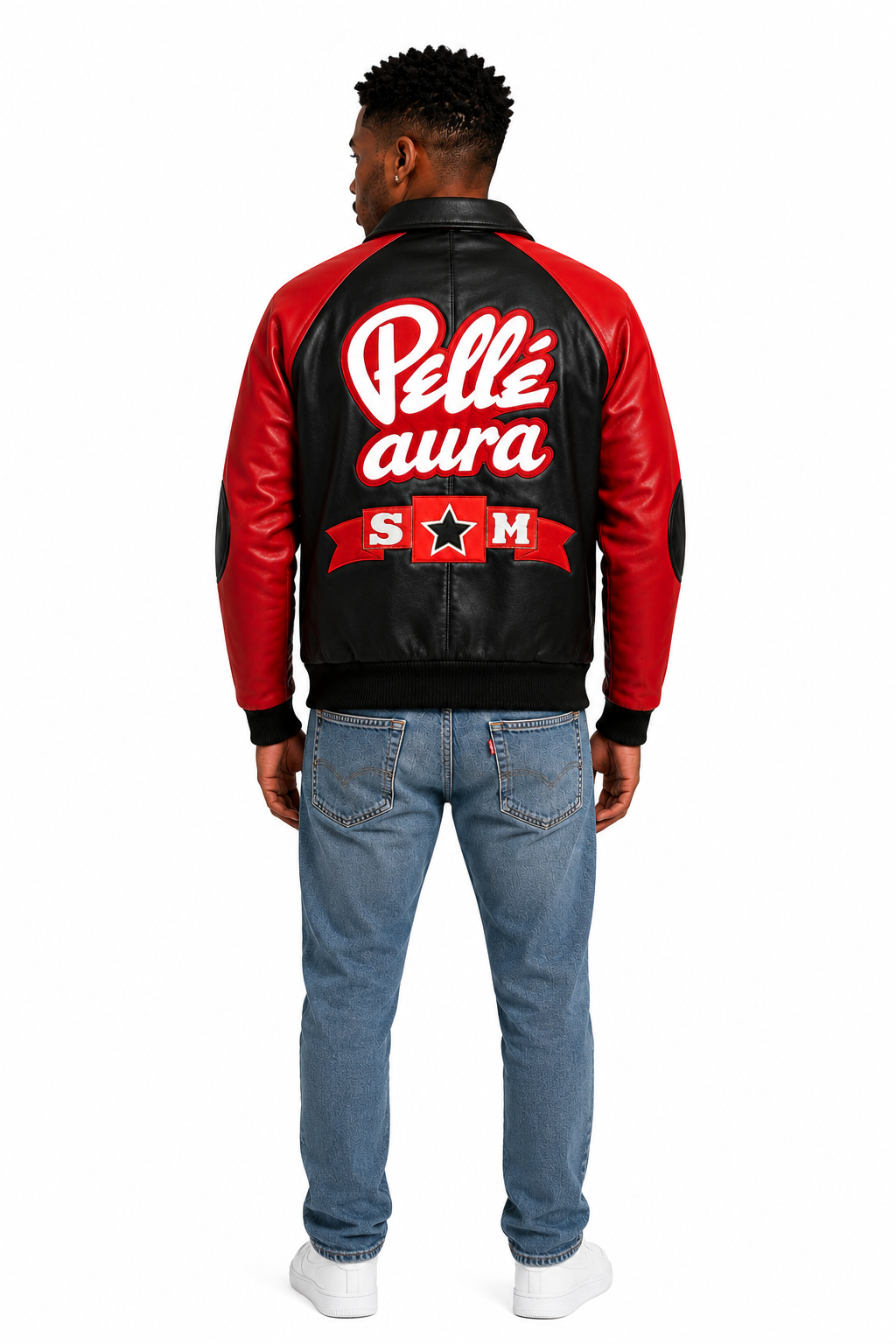 Pelleaura SM Collectors Varsity Leather Jacket – Red Edition (Copy)
