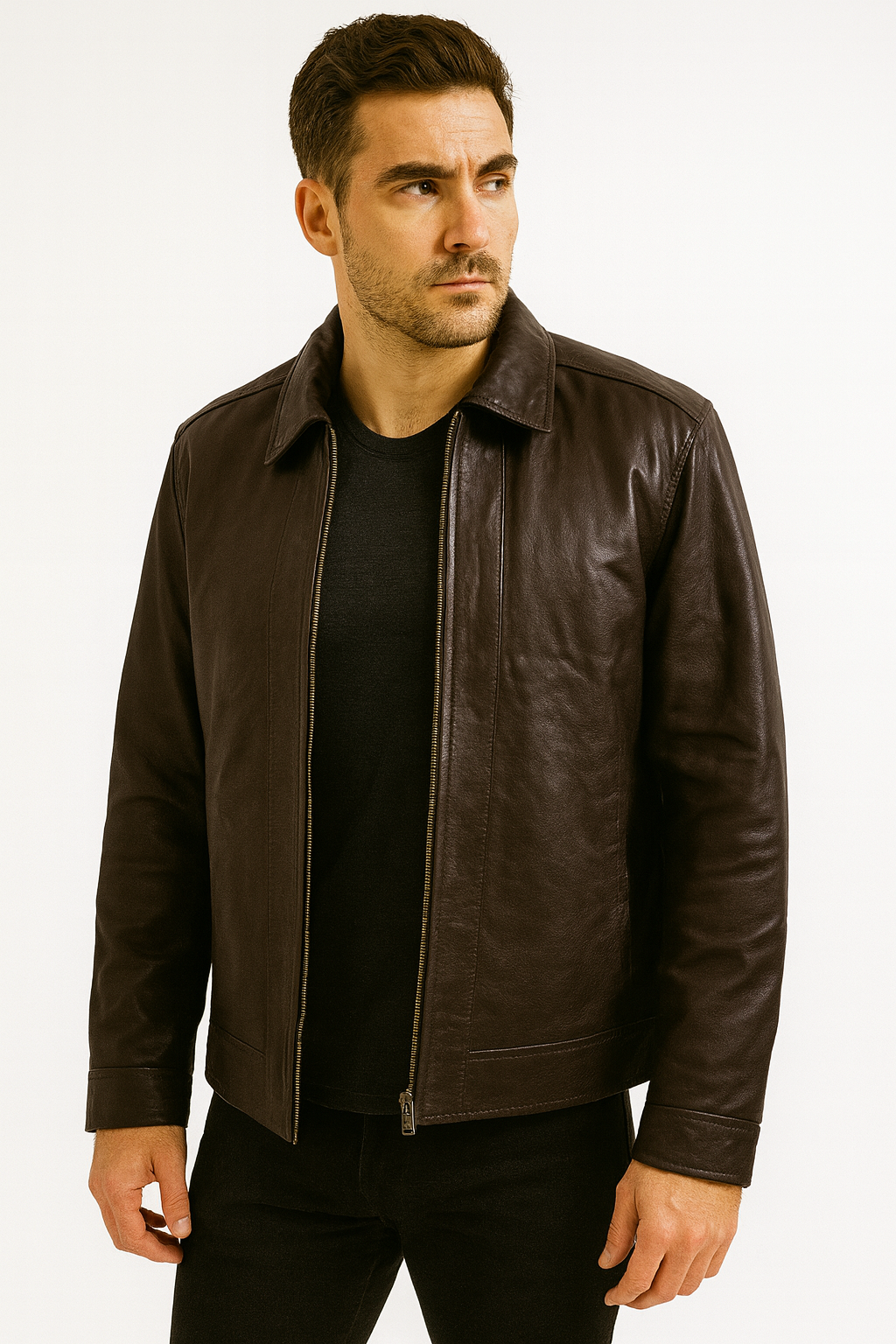 Inferno Brown Leather Jacket