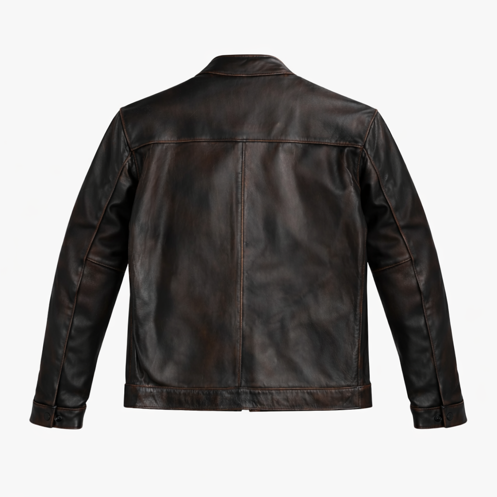 Pelleaura Black Coffee Roadster Leather jacket