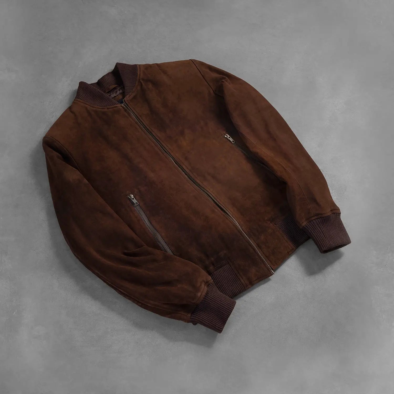 Brown jacket on a gray background