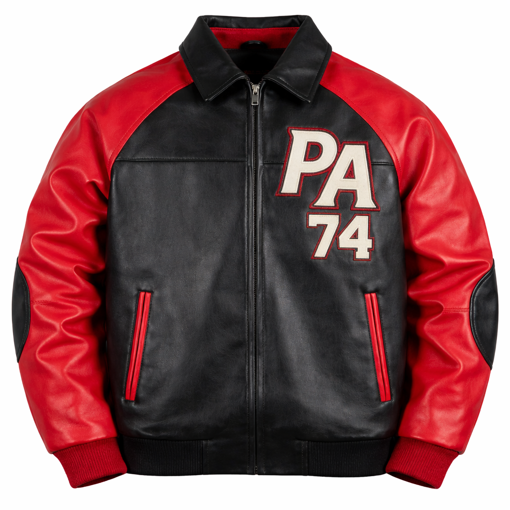 Pelleaura SM Collectors Varsity Leather Jacket – Red Edition (Copy) Pelleaura | Premium Quality Leather Stuff Brand USA