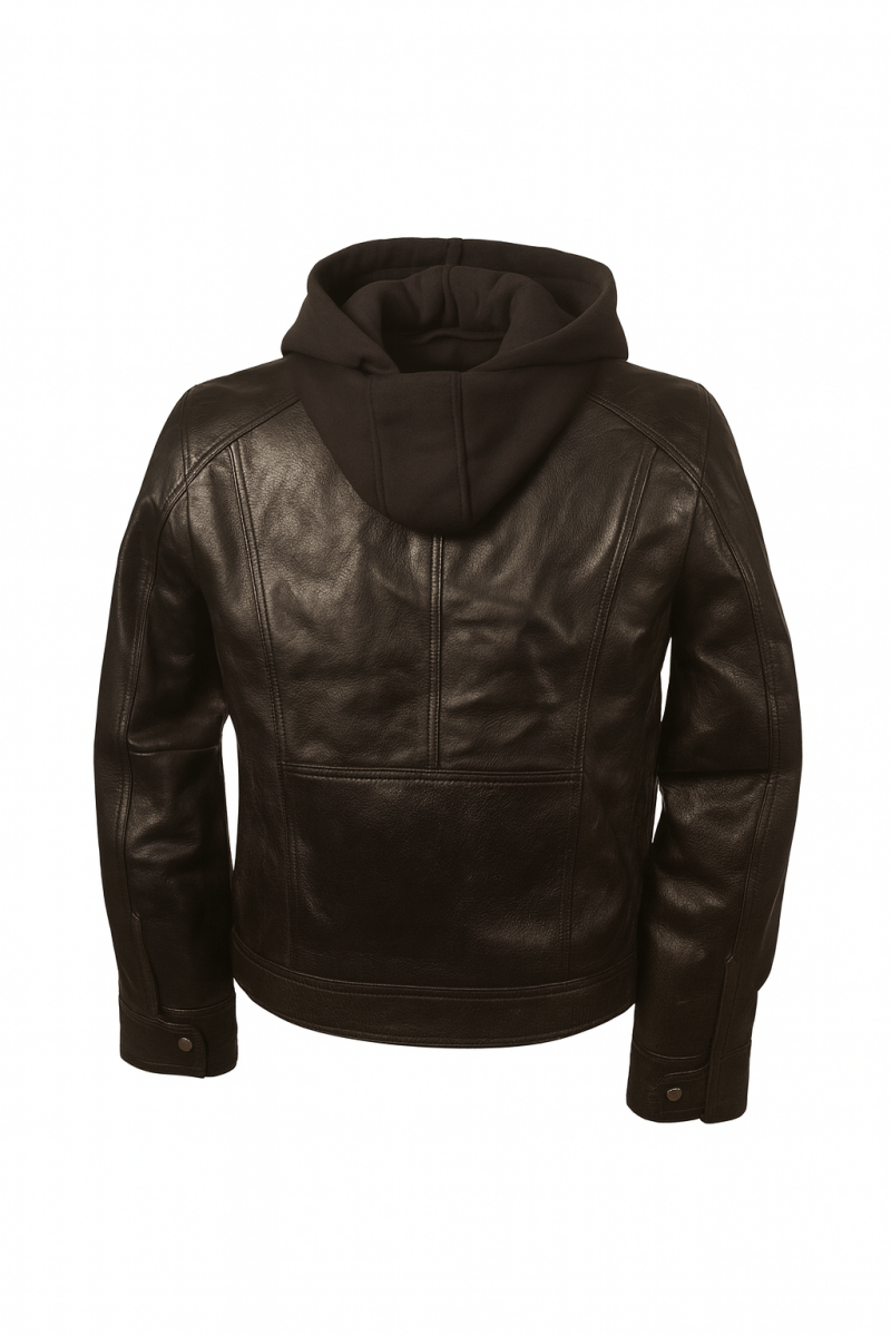Hector Black Hooded Leather Biker Jacket for Women - Pelleaura | Premium Quality Leather Stuff Brand USA