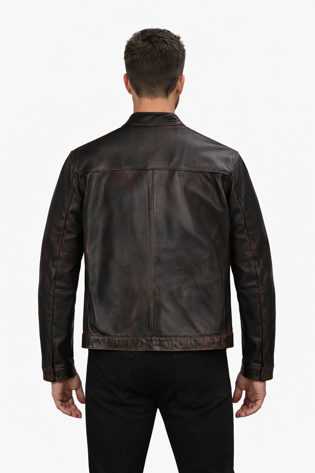 Pelleaura Black Coffee Roadster Leather jacket