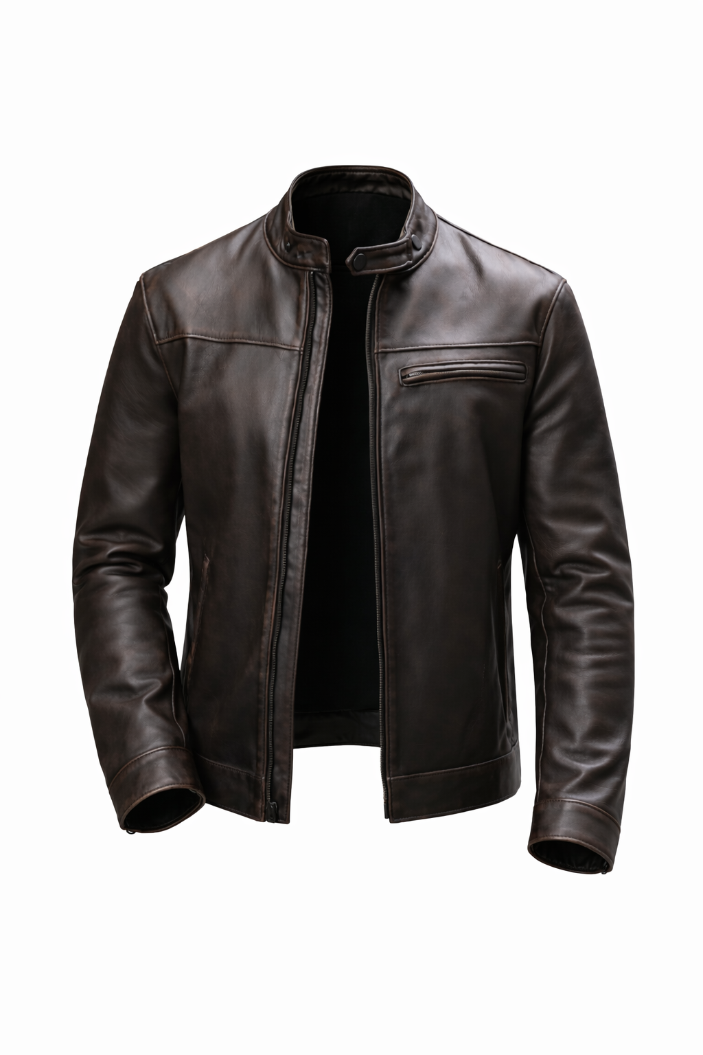Pelleaura Black Coffee Roadster Leather jacket