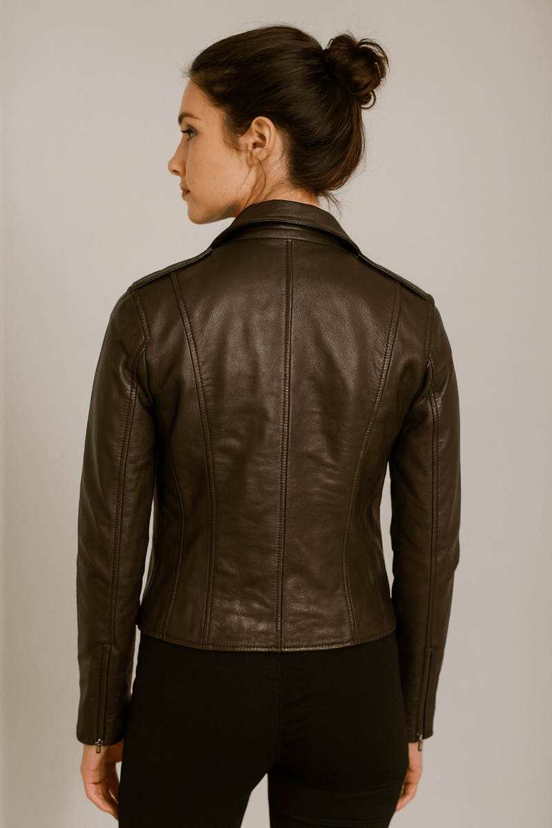Pelleaura Flashback Maroon Leather Biker Jacket - Pelleaura | Premium Quality Leather Stuff Brand USA