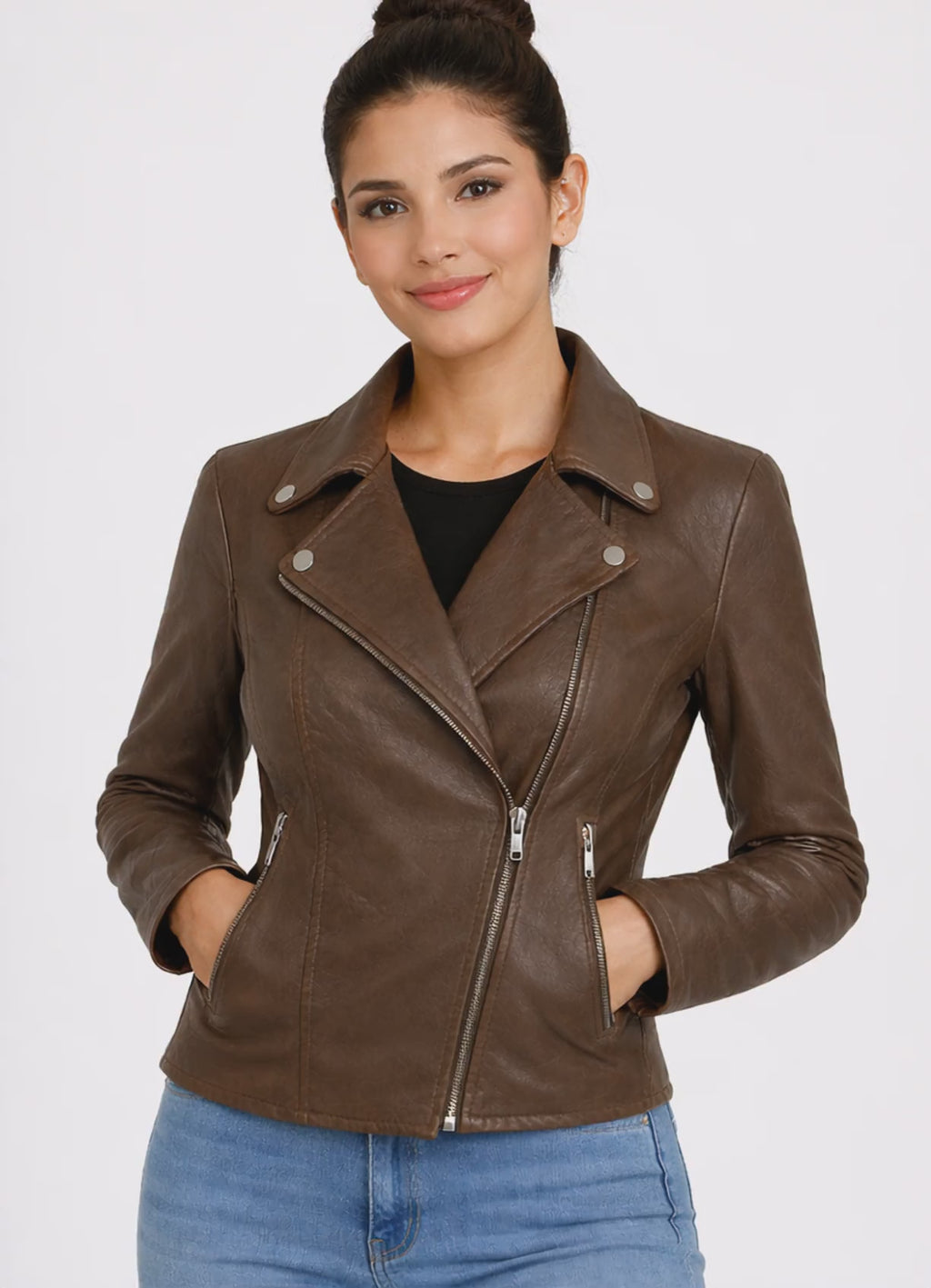 Flashback Maroon Leather Biker Jacket