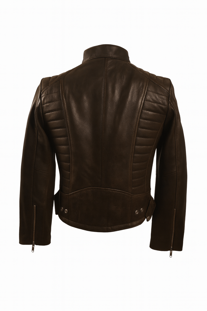 Rachel Womens Dark Brown Leather Jacket - Pelleaura | Premium Quality Leather Stuff Brand USA