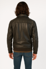 Dark brown antique leather biker jacket - Pelleaura | Premium Quality Leather Stuff Brand USA