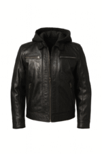 Hector Black Hooded Leather Biker Jacket for Women - Pelleaura | Premium Quality Leather Stuff Brand USA