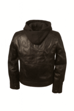 Hector Black Hooded Leather Biker Jacket for Women - Pelleaura | Premium Quality Leather Stuff Brand USA