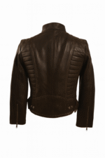 Rachel Womens Dark Brown Leather Jacket - Pelleaura | Premium Quality Leather Stuff Brand USA